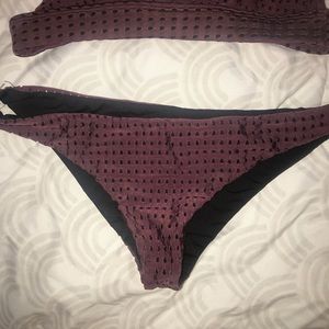 Merlot mesh bikini bottom